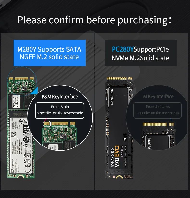 NVME& NGFF M.2 корпус ssd type-c порт тепловыделения алюминиевый ssd высокоскоростной корпус для жесткого диска