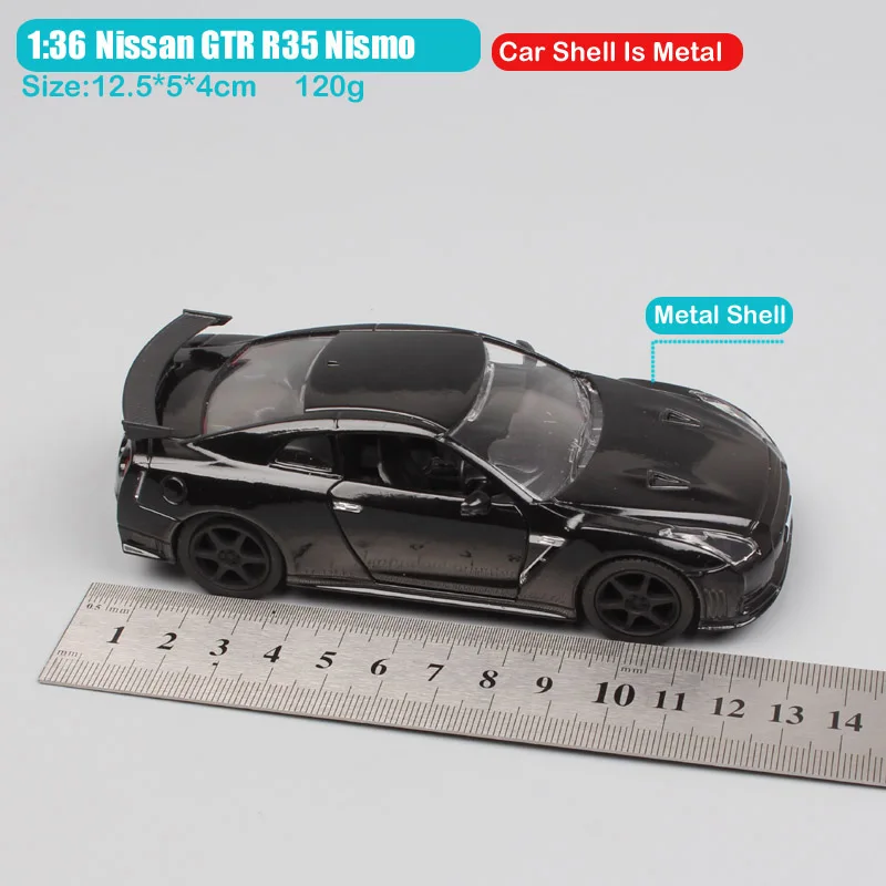 1/36 Масштаб Мини Automaxx Nissan SkyLine GTR R35 Nismo оттягивающая Модель литья под давлением спортивные гоночные автомобили транспортные средства игрушки для детей