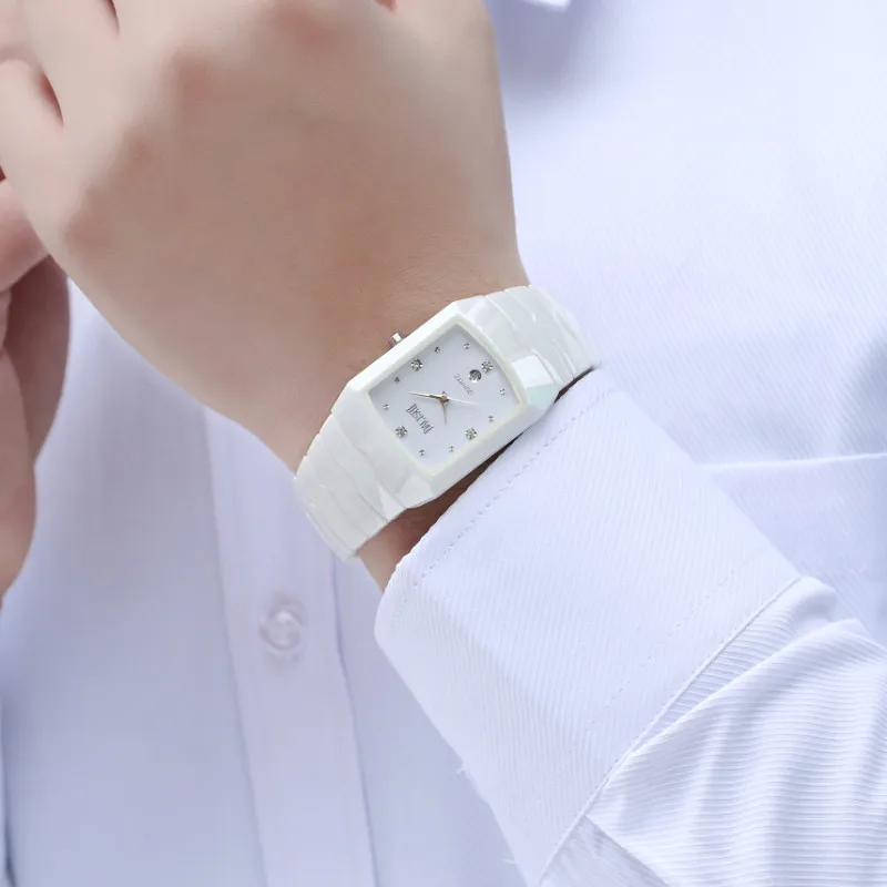 

DALISHI Top Brand Male Quartz Watch White Color Fashion Ceramic Dress Watch Men Business Clock Waterproof Calendar Reloj Hombre