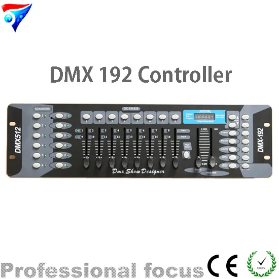Free Shipping 192 DMX controller for stage light 192 channels for DMX512 DJ equipment