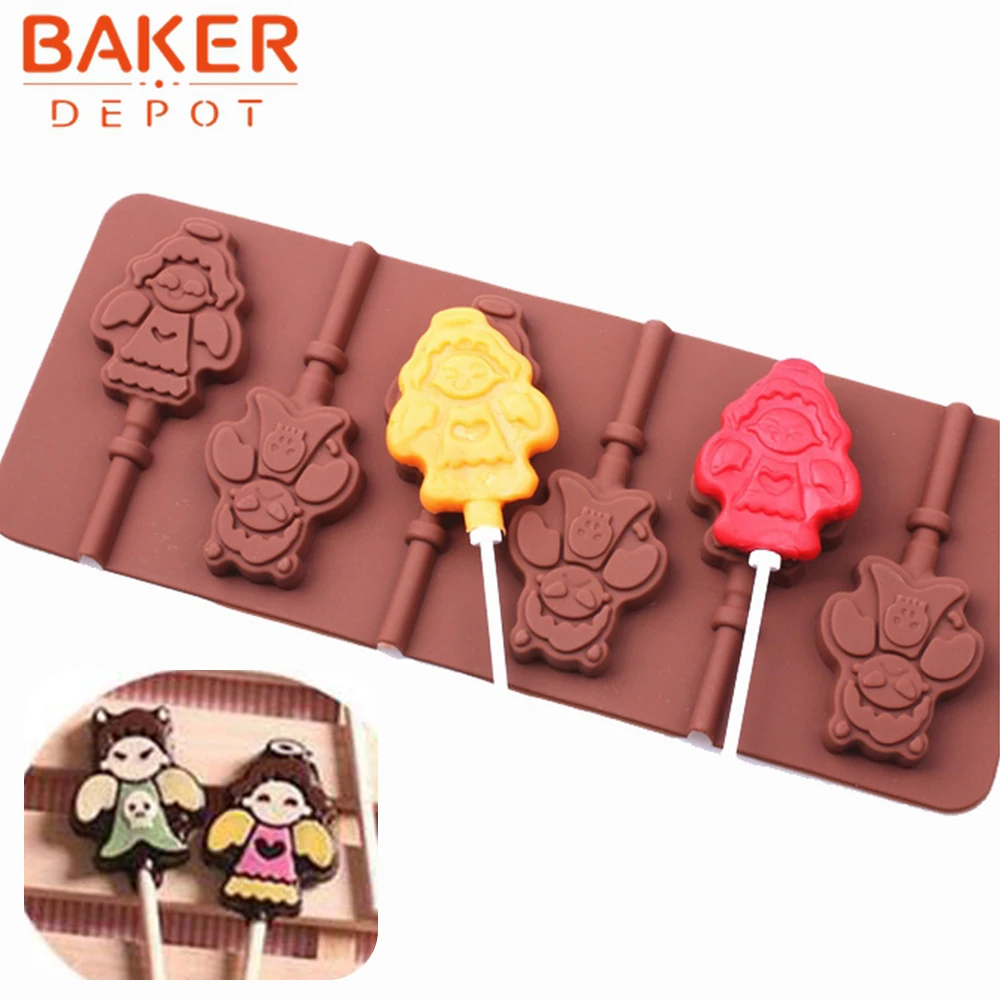 BAKER DEPOT, силиконовая форма для леденцов, конфеты, шоколадные формы, круглая форма для украшения торта, форма для выпечки, инструмент для выпечки, медведь, леденцы, формы для тортов - Цвет: CDSM-178
