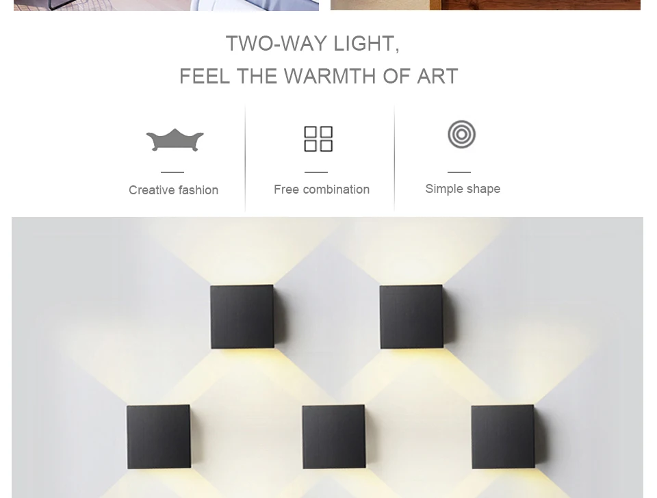 Up Down Lampada Led Wall Light Fixture Aluminum 7W Wall Lamp Sconce COB LED Wall Lamps For Loft Bathroom Bedroom Indoor Lighting (7)