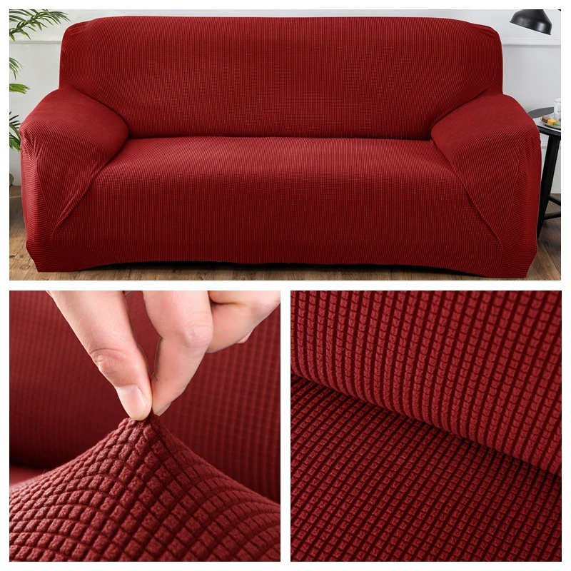 Lelen флисовый тканевый чехол для дивана, растягивающийся чехол для дивана с защитой от домашних животных, чехлы для диванов, моющиеся съемные чехлы для диванов, чехлы для влюбленных - Цвет: Red
