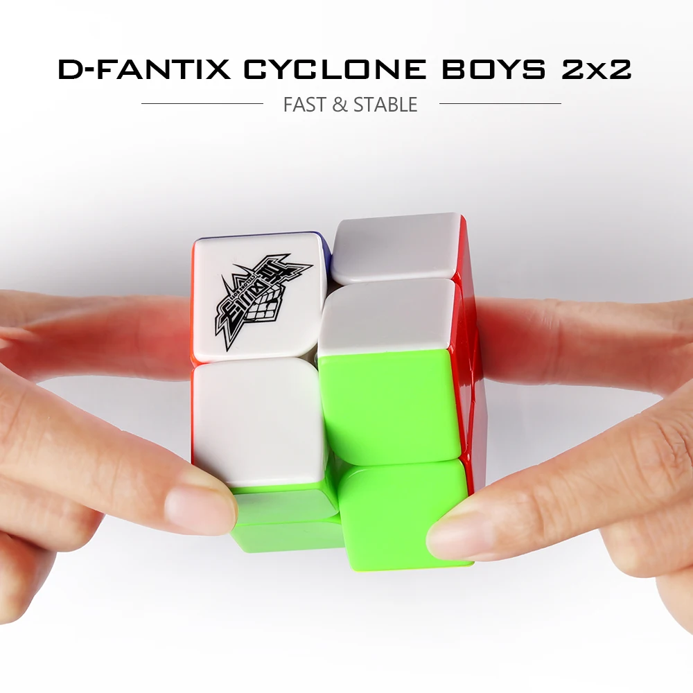 Магический куб D FantiX Cyclone для мальчиков 2x2x2 скоростной кубик Stickerless 2x2 пазлы