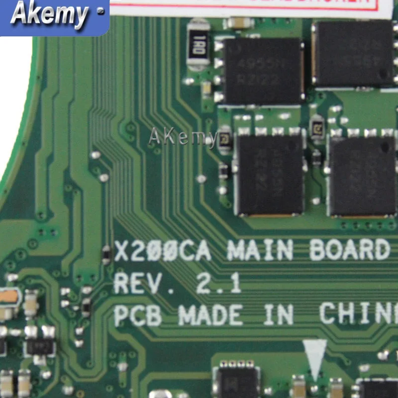 X200CA для For Asus X200C X200CAP материнская плата ноутбука 1007 CPU 2 Гб памяти REV2.1 100% тестовая