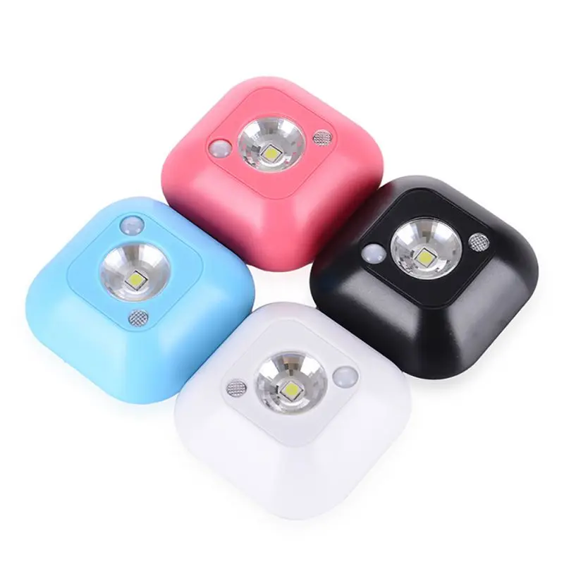 

Hot Sale Wireless Mini LED Night Light Motion Activated Sensor Lights Battery Powered Wall Emergency Night Lamp Super Energy Sav