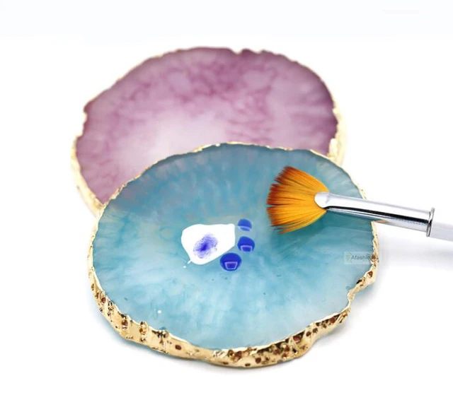 Nail Art Plate Color Palette Polish Diy Manicure Plate Resin Display