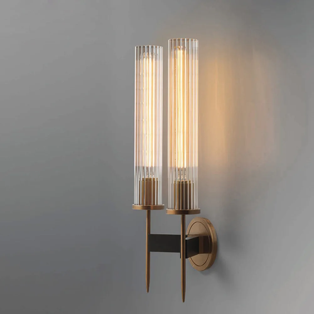 

Luxury E14 LED Modern Glass Lampshade Wall Light for Living Room Bedroom Home Decor Art Copper Gold Wall Lamp Lighting Fixture
