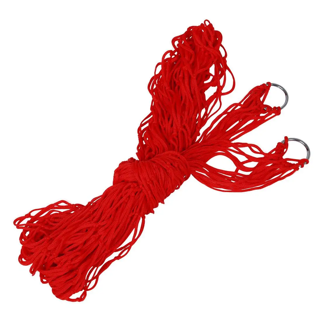 

RED Nylon Hammock Hanging Mesh Net Sleeping Bed Swing Outdoor Camping Travel