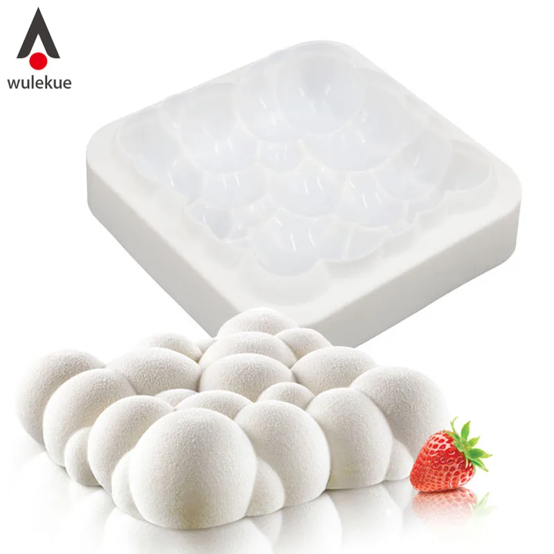 

1PCS Silicone Bubbles Cloud Shape Cake Mould For Cupcake Baking Pastry Mould Christmas Party Cake Decorating Tools