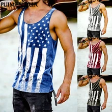Мужской жилет для сауны Pui tiua, с рисунком национального флага, рубашка для бега, мужской спортивный жилет, майка, облегающий корсет, Корректирующее белье