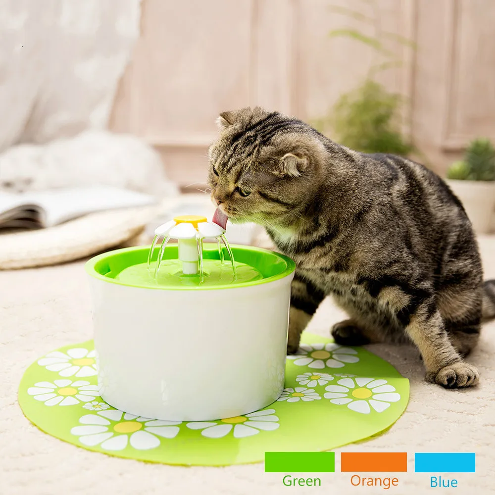 Automatic 1.6L Cat Fountain Pet Feeder Flower Style Pet Bowl Drinking Fountain Cat flower Drink