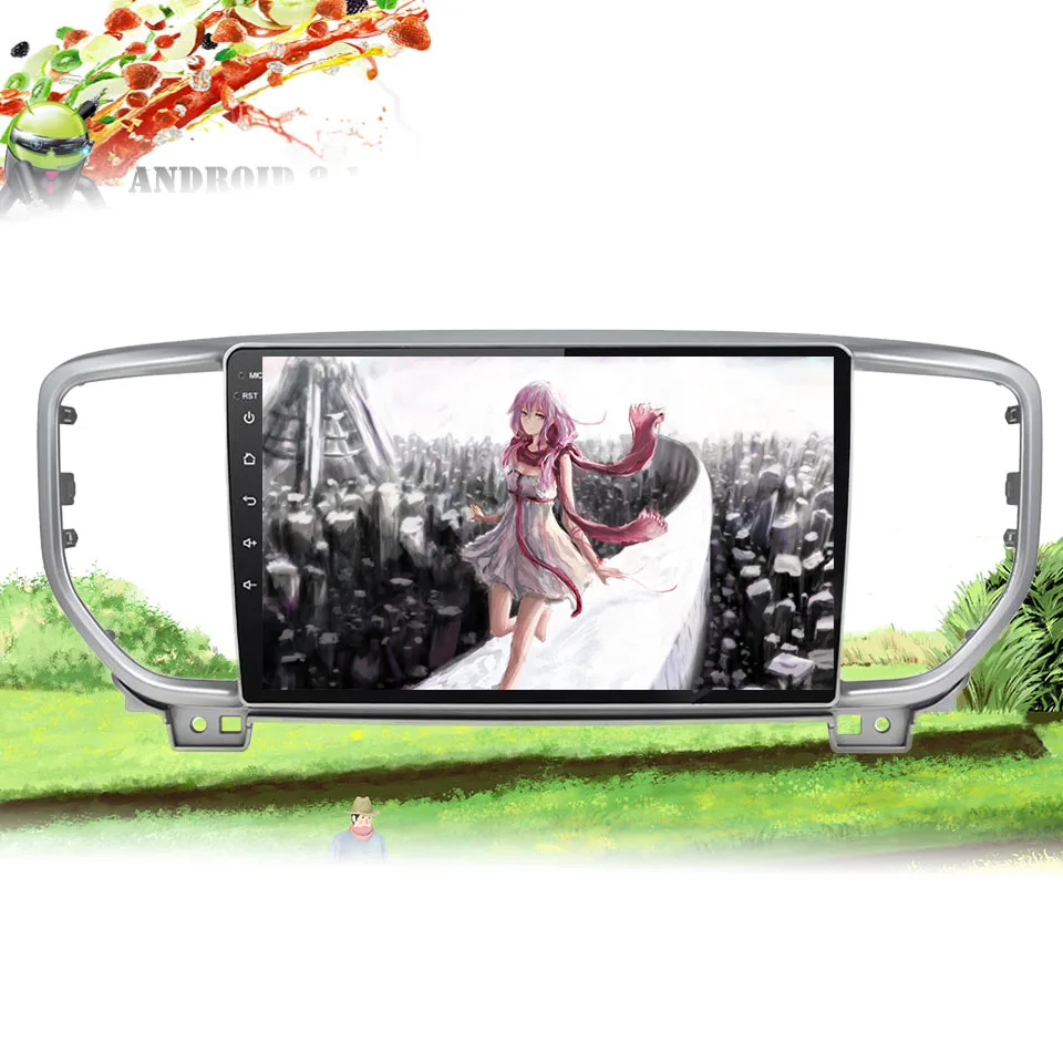 

android 9.0 Octa Core car dvd player for KIA sportage 2018 2019 KX5 gps navigation 1 din car stereo head unit