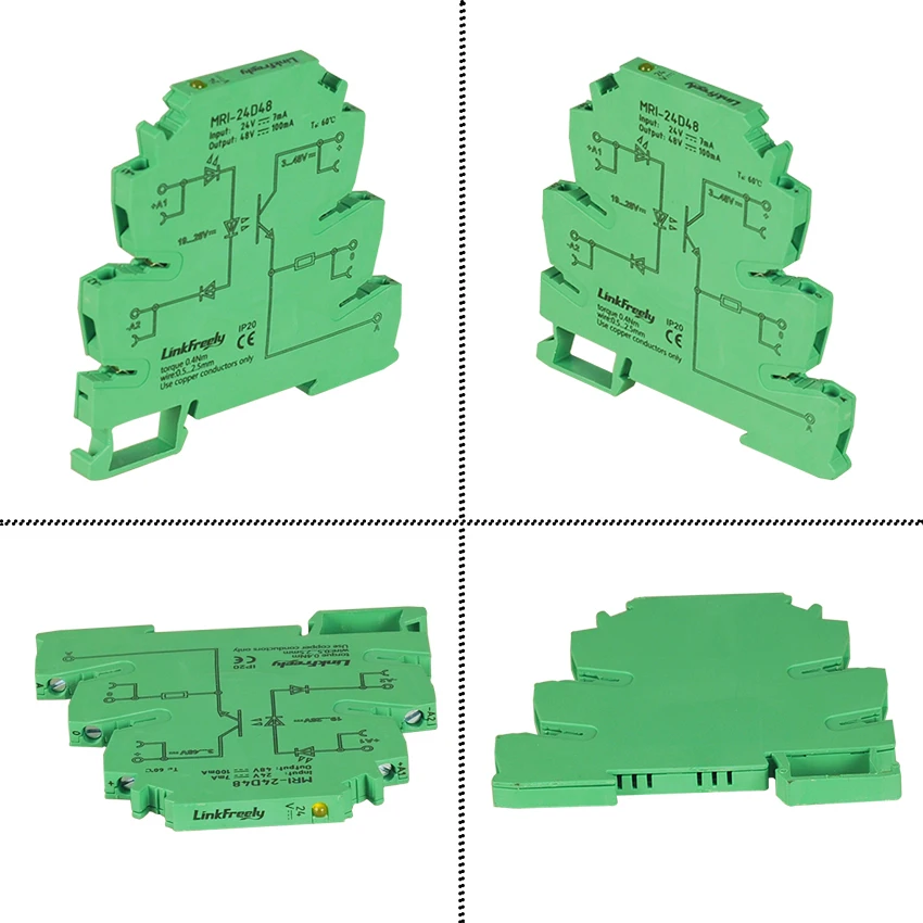 MRI-24D48 светодиодный фотоэлектрический соединитель-Интерфейс DC релейный модуль вход 24 В DC оптрон изоляция PLC din-рейка релейная плата