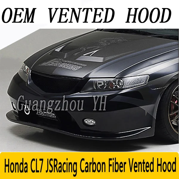 Car Styling For Honda accord CL7 JSRacing carbon fiber hood vacuum 