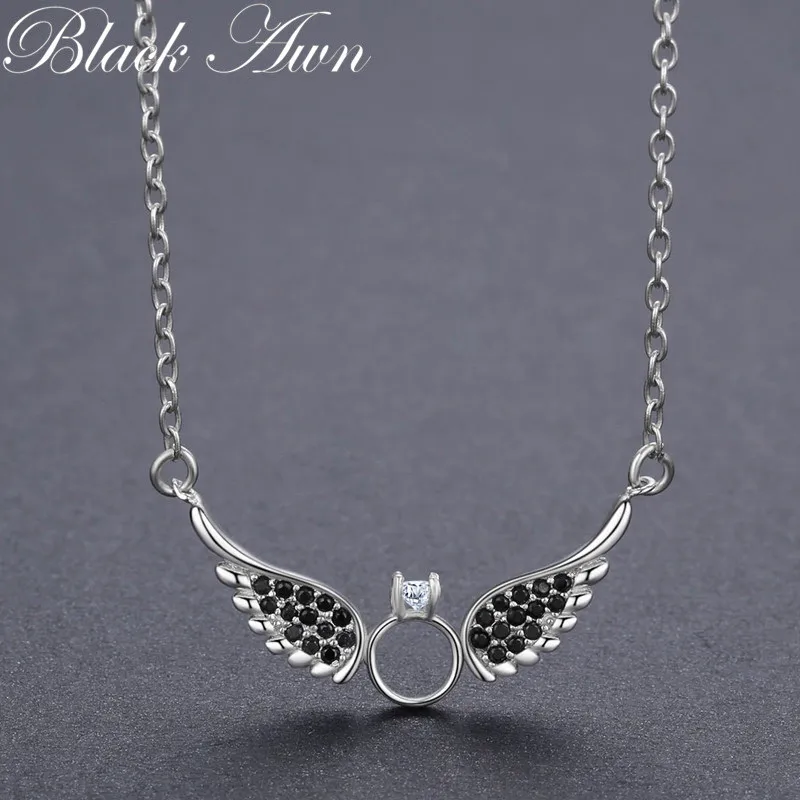 Женское винтажное ожерелье из серебра 925 пробы с черной шпинелью|fine jewelry|necklaces