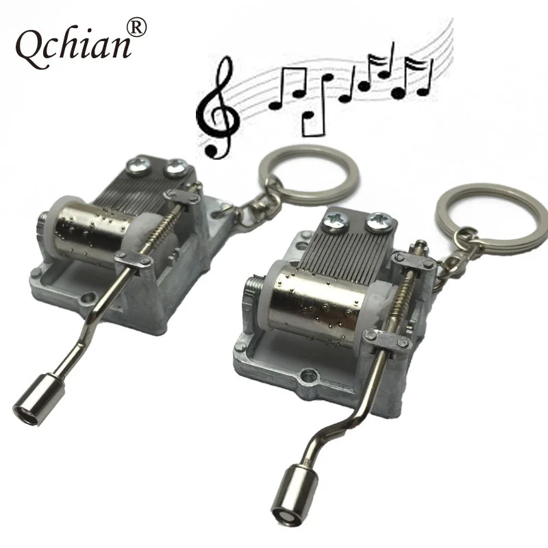 

DIY Music Box Hand-cranked Pleasant Light Song Personality Pendant Keychain Strange Gifts For Free People