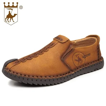 

Mens Formal Dress Shoes Breathable New Fashion Genuine Leather Loafers Men Working Flats Spring Autumn Shoes AA20567