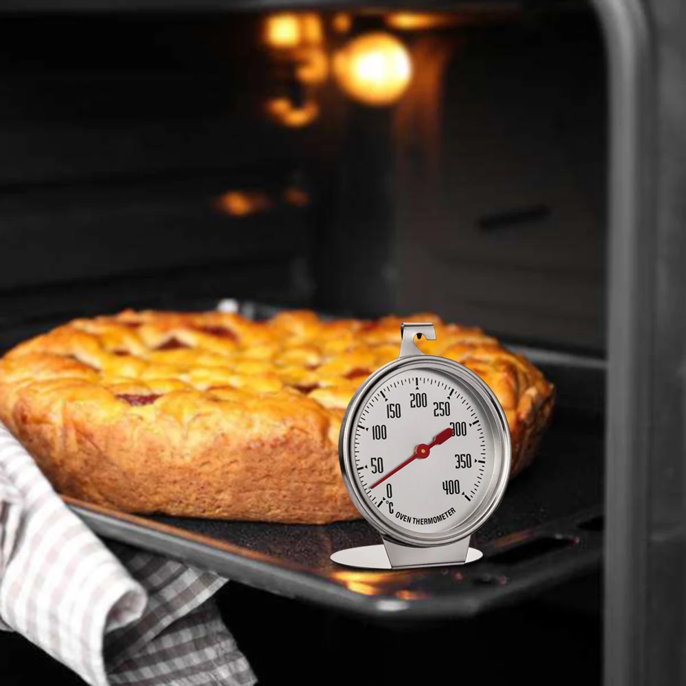 

Practical Oven Stainless Steel Oven Thermometer Measuring Thermometer New 0-400 Degree High-grade Large Kitchen Baking Tool