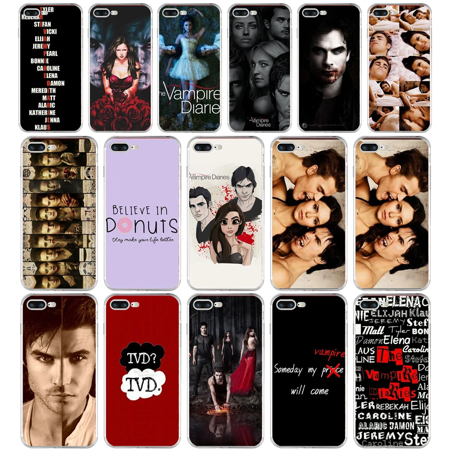 

198AD The Vampire Diaries Soft TPU Silicone Cover Case For Apple iPhone 6 6s 7 8 plus Case
