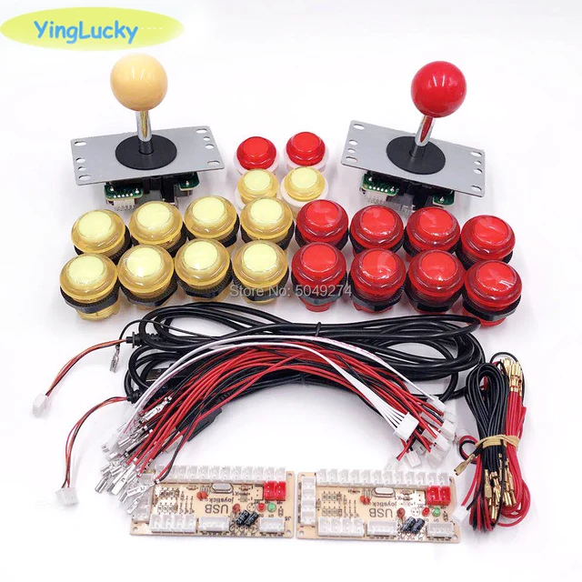 Kit Arcade 2 Giocatori Fai Da Te - Con Joystick, Pulsanti LED E Encoder USB - Foto 2