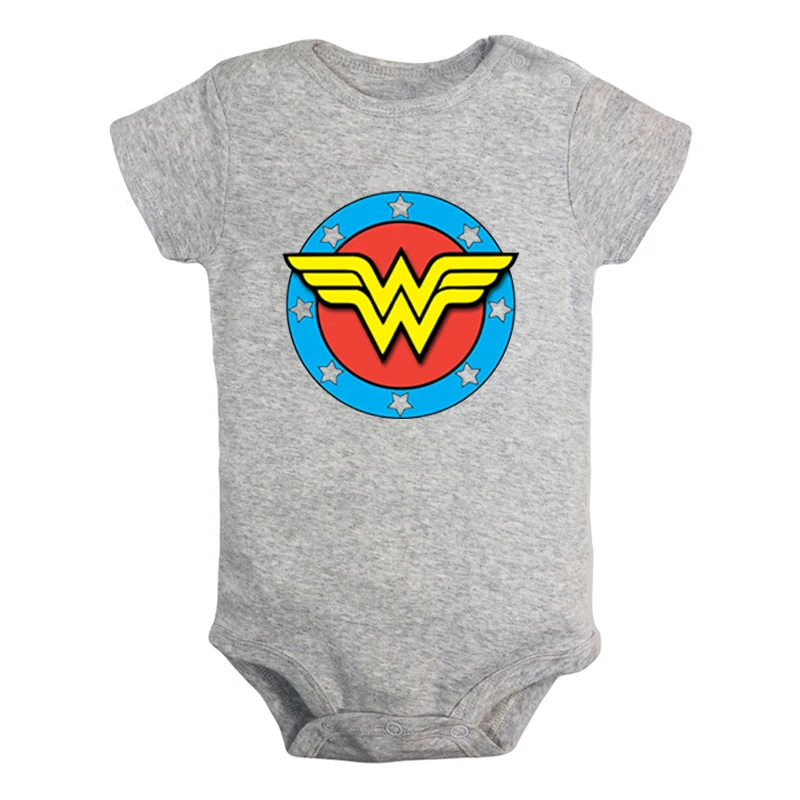 Animation Girl Power Wonder Woman Bat women Super women Newborn Baby Girl Boys Clothes Short Sleeve Romper Jumpsuit Outfits - Цвет: ieBodysuits1194G