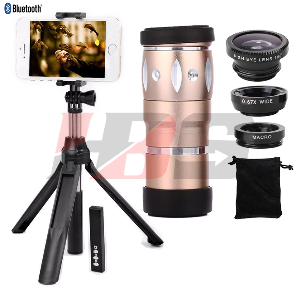 Fisheye Wide Angle Macro Lentes 10X Zoom Telephoto Optical