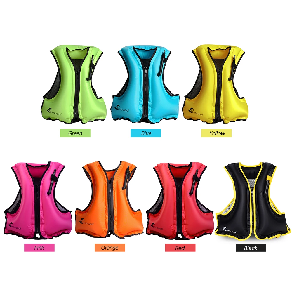 Description Picture 6 of itemAdult Inflatable Life Jacket Swim Vest Snorkeling Floating Life Vest Swimming Drifting Surfing Water Sports Life Saving Jacket