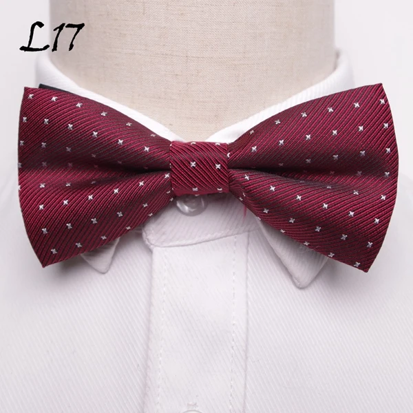 Галстук-бабочка для мужчин, Официальный галстук для мальчиков, мужской модный деловой Свадебный галстук-бабочка, мужская рубашка, krawatte legame, подарок - Цвет: L17