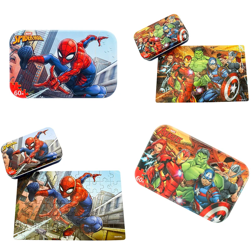 

Marvel The Avengers Iron Man Thor Captain America Spiderman Printed Puzzle Wooden Toys For Children Brinquedos Juguetes Oyuncak