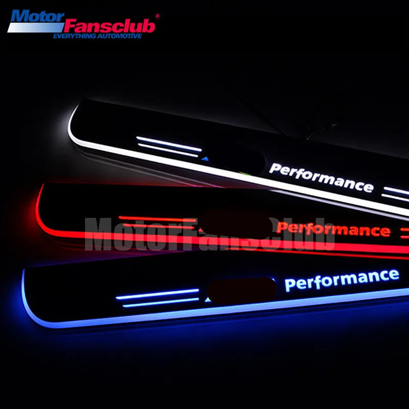 

4Pcs LED Car Moving Light Nerf Bar Scuff Plate Pedal for BMW E60 5series 2004-2017 Acrylic Tirm Door Sill Pathway Guards Welcome