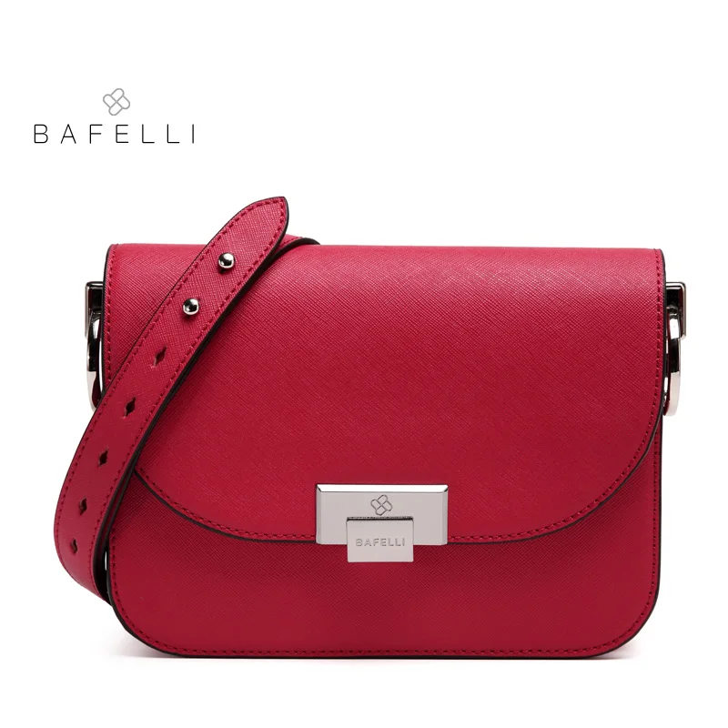 BAFELLI 2019ss роскошная женская сумка через плечо дизайнерская Модная брендовая Курьерская сумка - Цвет: Красный