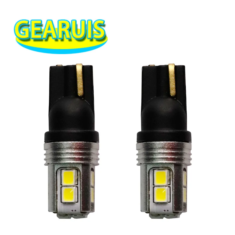 GEARUIS 100 шт. T10 10 SMD 2835 Светодиодный W5W неполярность 60 мА клиновидный свет фонарь для