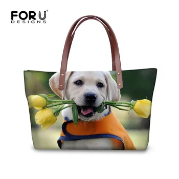 

FORUDESIGNS Fashion Women Casual Handbags 3D Labrador Dog Prints Big Capacity Female Cross-body Shoulder Bags Feminine Bolsas