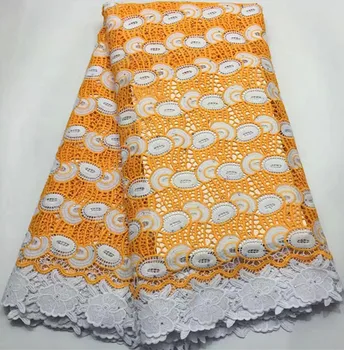 

5yards embroidered african cord lace fabric milk silk lace fabric african lace fabric nigerian lace fabrics for dress EL-A28