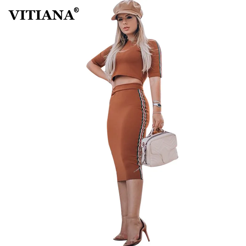 Женский костюм двойка VITIANA комплект из двух предметов короткая футболка в