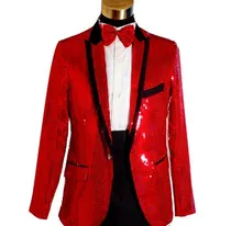 Multicolor Men’s Suit Glittering Paillette Stage Clothing Singer or Host’s Clothing