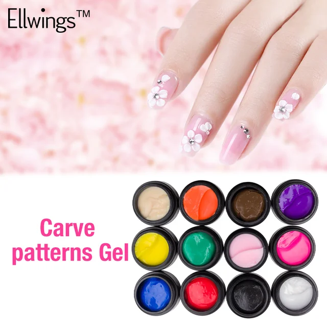 ellwings 1 stcke geschnitzte muster 3d gel nagel langlebige uvgelpoliermittel sculpting weg trnken semi permanent - Muster Gelnagel ellwings 1 stcke geschnitzte muster 3d gel nagel langlebige uvgelpoliermittel sculpting weg trnken semi permanent - Muster Gelnagel