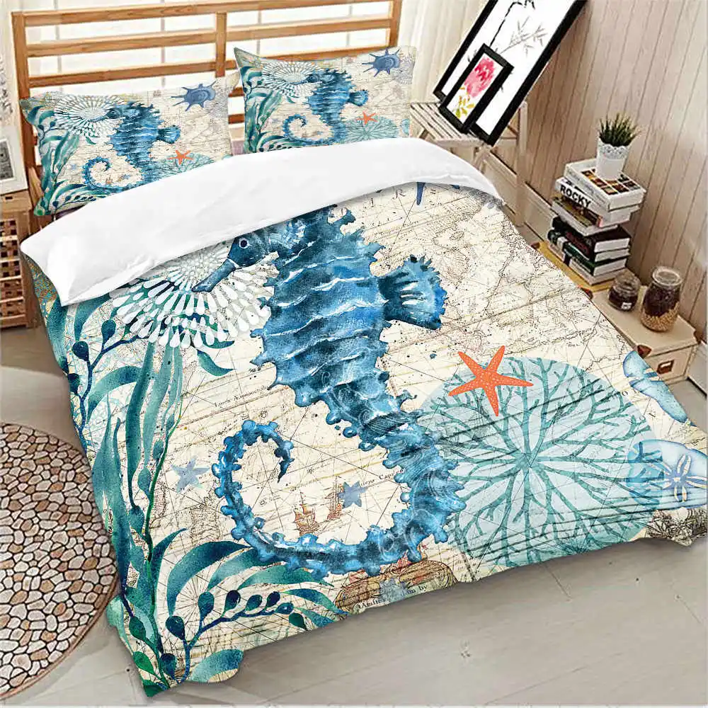 Нордический Океанский КИТ одеяло покрывало кровать пододеяльник набор детское постельное белье набор мягкое и удобное постельное белье США Твин Квин - Цвет: No.04
