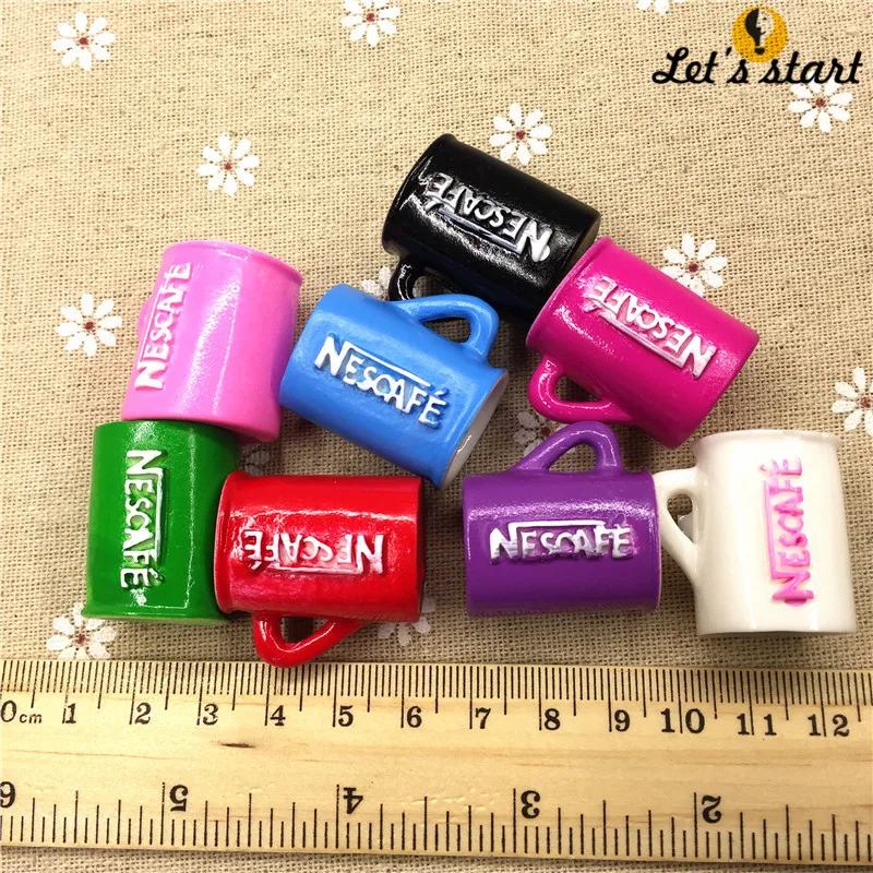 

Free shipping!set 10pcs 3D resin cafe cup.mixed colors.Resin 3D coffee cup Cabochon for phone/key chain decoration,DIY.21x28mm.