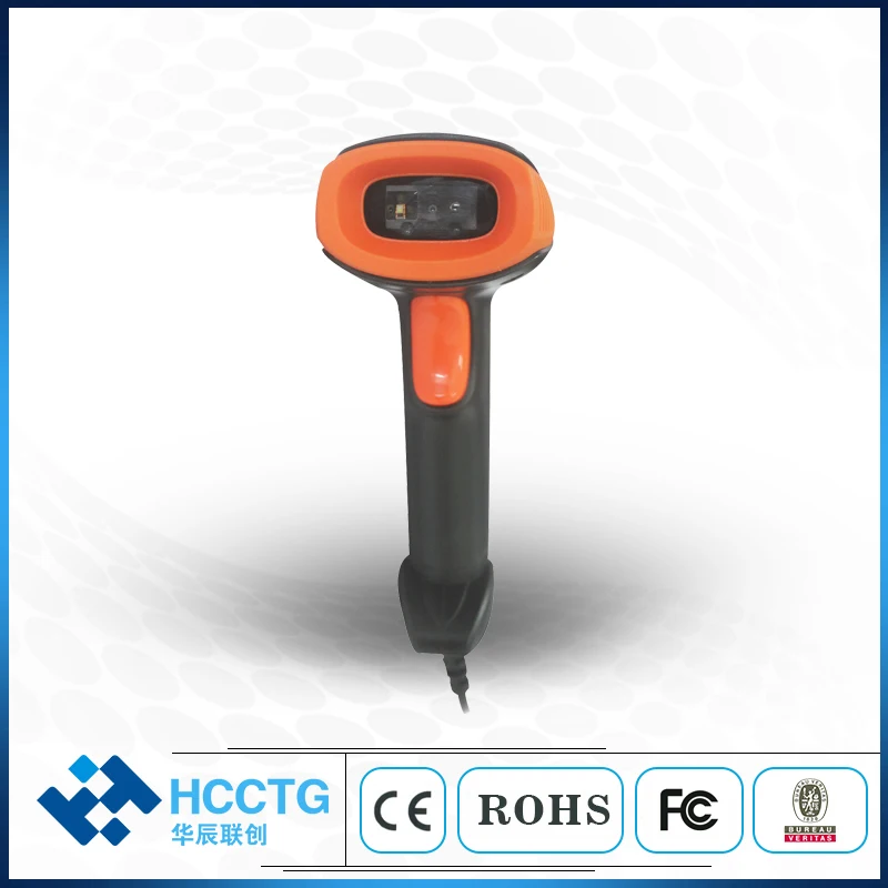 Дешевый автоматический USB RS232 проводной ручной CMOS 2D сканер штрих-кода HS-6602
