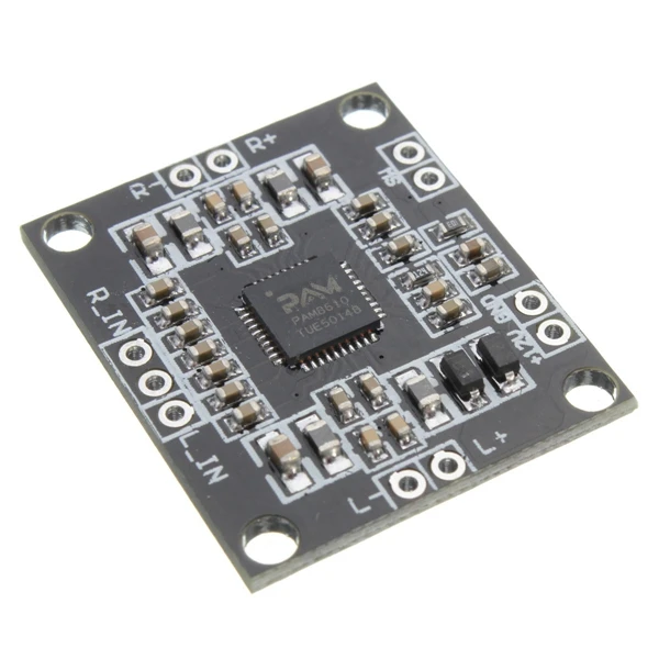 

LEORY PAM8610 6V-15V Power Amplifier Board Digital Two-Channel Dual Channel Stereo Power Amplifier Board Miniature Module Class