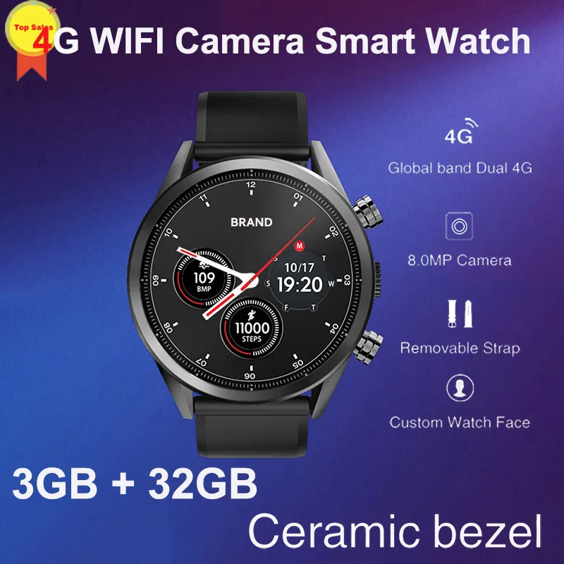 8MP Камера quad core 3g+ 32G 1,39 ''amoled Смарт-часы Для мужчин sim карты gps google map 4G WI-FI бизнес Смарт-часы Роскошный дизайн