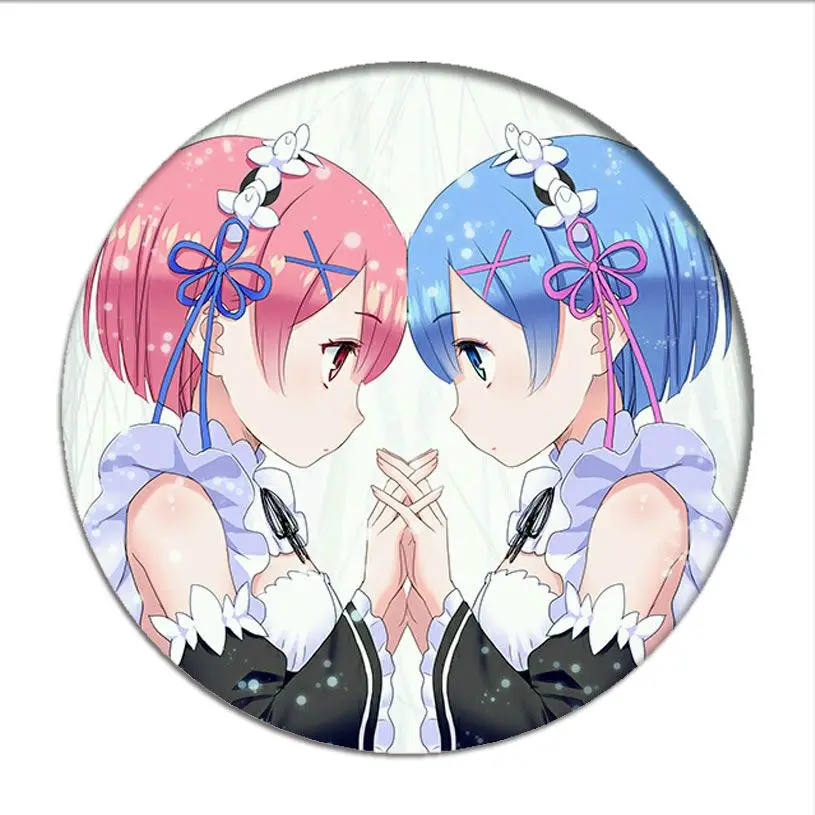 Re Zero kara Hajimeru Isekai Seikatsu Эмилия значок косплея Rem Ram брошь коллекция булавок Значки