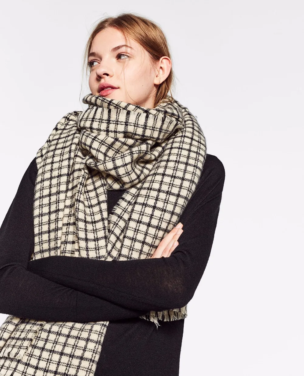 za winter scarf big size font b Tartan b font Scarf women desigual Plaid Scarf cuadros