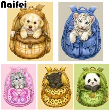 Фото на заказ! 5D DIY алмазная живопись! Мультфильм животных картина, Алмазная мозаика камни в форме ромба/Набор для рисования с круглыми камнями и полотном Стразы Вышивка