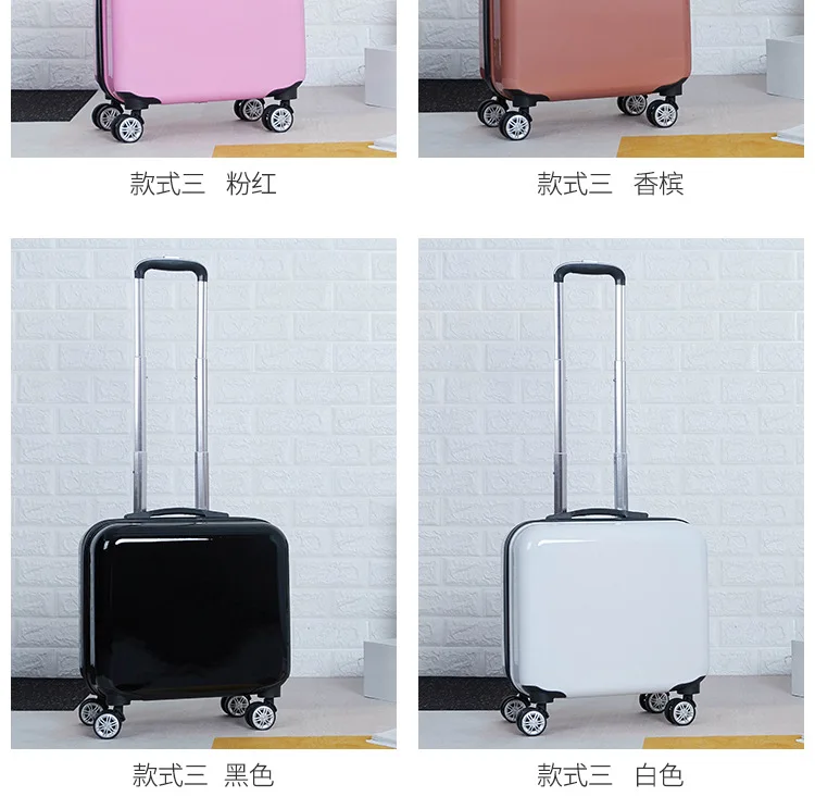 ZYJ Customizable Girls Boys Travel Trolley Luggage kids Cute Alloy Rolling Airplane Suitcase Trunk 18 inch Luggage (13)