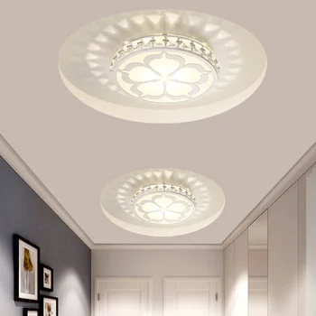 

Aisle lights modern LED lamps round living room crystal corridor entrance balcony ceiling light ht18wl441