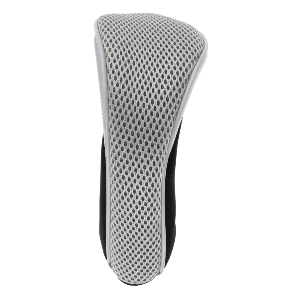 2pcs Premium Polyester Golf Hybrid UT Club Rescue Head Cover Headcover With Number Tag 2, 3, 4, 5, 7, X -Gray Covers Protectors