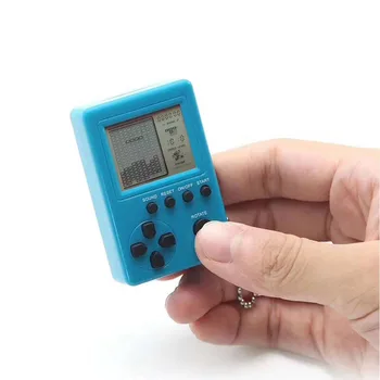 

Tetris Handheld Game Console Pendant Keychain Handheld Game Playes Mini Child Games Nostalgic Classic Childhood 50pcs